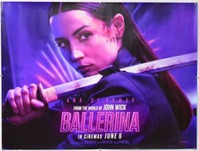 BALLERINA (2025) Original Cinema Quad Poster (advance) Ana de Armas Keanu Reeves