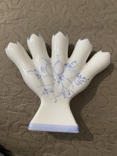 Elpa Alcobaca 5 Fingers Ceramic Hand Painted Vase Made In Portugal