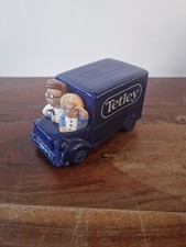 Vintage WADE Tetley Tea Folk Delivery Van Ceramic Money Box, Piggy Bank,1999.VGC