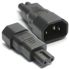 3 Pin IEC Kettle Lead Socket C14 to Figure 8 Plug C7 Power Mains Plug Adapter