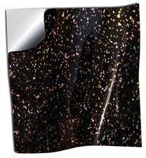 40 Black Glitter Tile Stickers