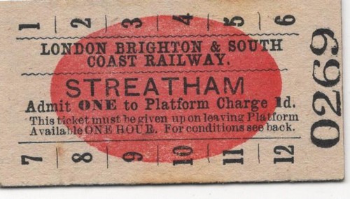 Lbscr railway platform ticket - lbscr,