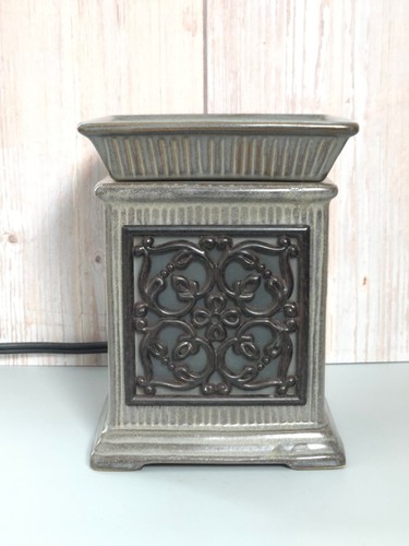 Scentsy gray brown ornate - gray,