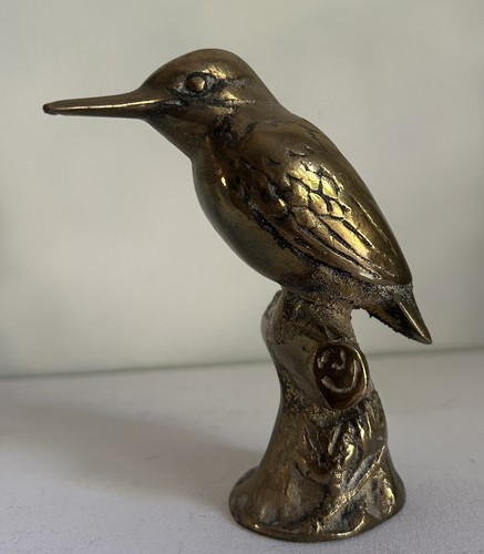 Heavy solid brass - brass, kingfisher
