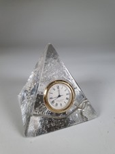 Vintage Dartington Crystal Small Clock