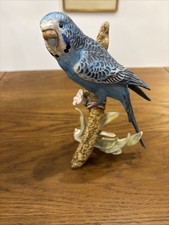 Goebel Bird Matt Blue Budgie Figurine Ornament West Germany