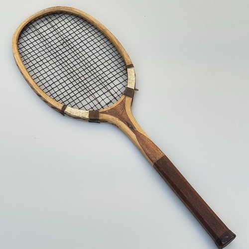 Antique tennis racket wooden - tennis,