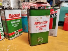 Vintage Oil Gallon Can Tractor Castrol Agricastrol Storage Oil