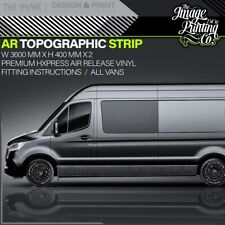 Topographic Strip Decals - Camper  - AIR RELEASE WRAP - ALL VANS - Altitude Map