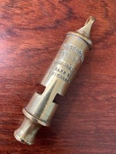 Antique Brass 1885 J Hudson & Co The Metropolitan Police Whistle 131 Barr Street