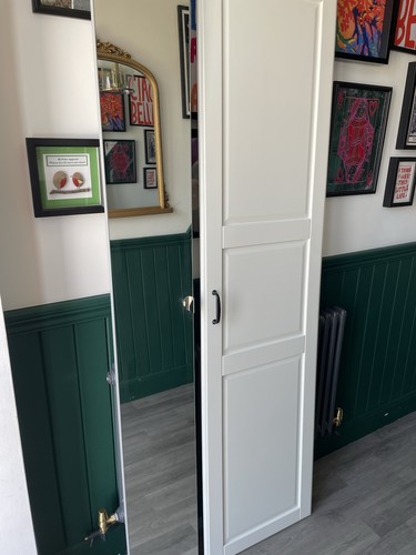Ikea white tyssedal door - white, black