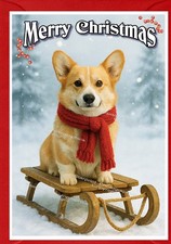 Corgi Dog Christmas Card A6