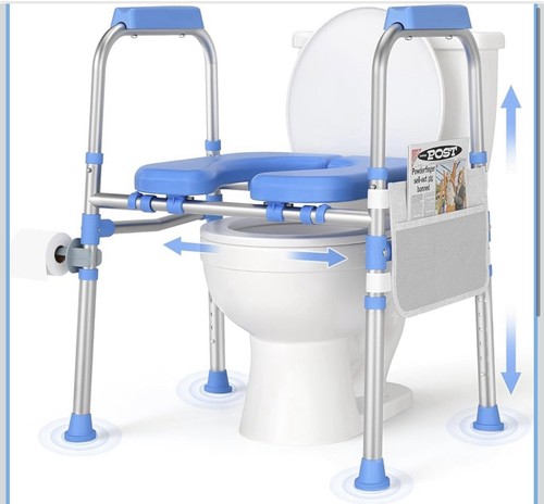 Padded toilet seat riser - padded,