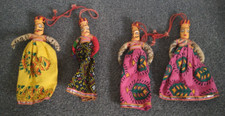4 Vintage Traditional Kathputli Rajesthan String Puppets from India
