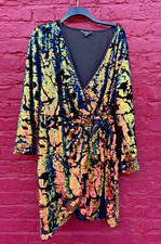 Joanna Hope Multi Sequin Velour Party Christmas Wrap Dress Size 24