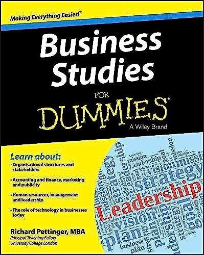 Business studies for dummies - business,