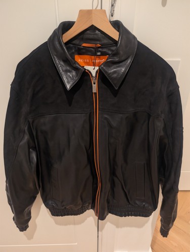 Reiss mclaren leather jacket - x,