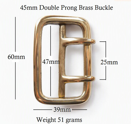Solid brass double prong - solid,