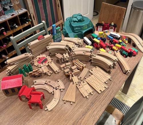 Huge wooden train - train, set