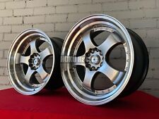 4X 18" 5X100 5X112 Work Meister S1 style deep dish alloy wheels for Subaru VW