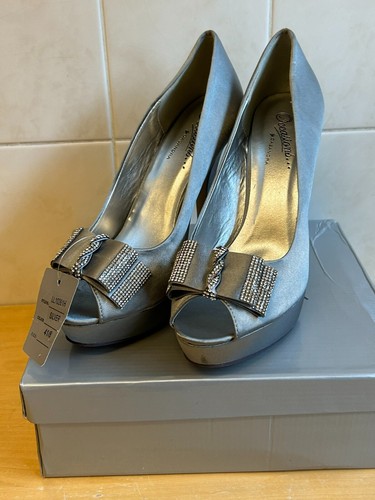 Silver grey platform heels - grey,