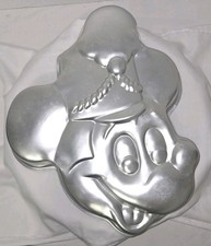 Mickey Mouse Cake Pan Band Leader 1970s Wilton Disney Aluminum 515-302