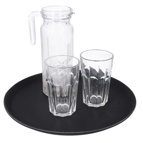 Round serving rubber trays - round,