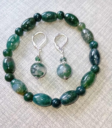 Moss agate quality bracelet - quality,