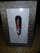 Rare Japanese Painted feather