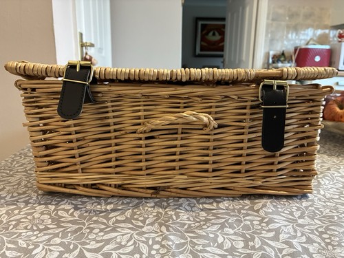 Wicker picnic hamper basket - wicker,