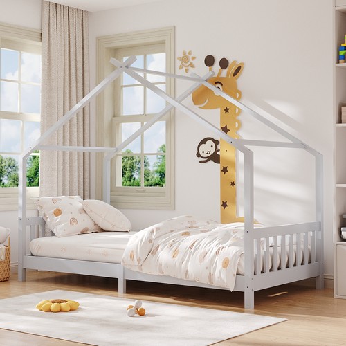Pine wood single bedframe - pine,