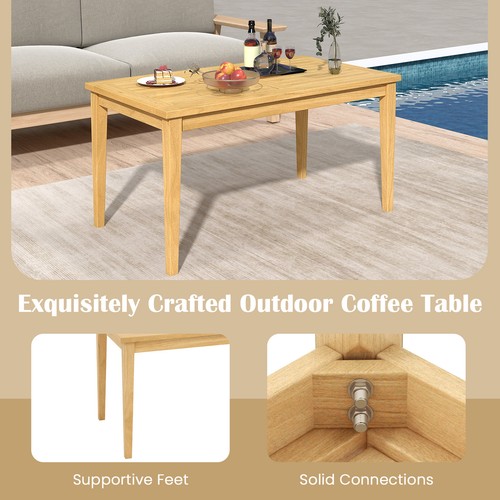 Solid teak coffee table - teak,