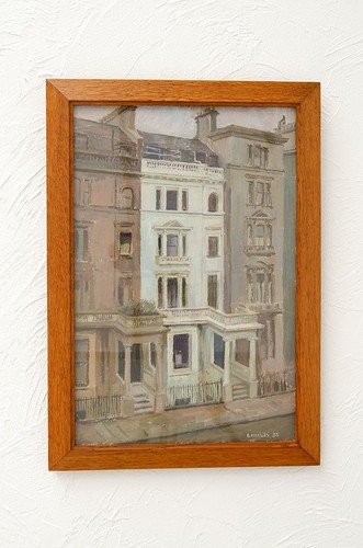 Oil canvas street painting - on,