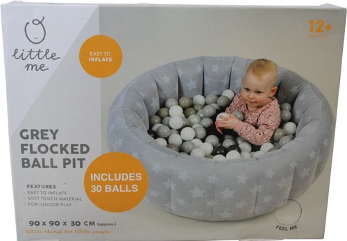 Little grey flocked ball - flocked,