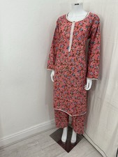 New Red Patterned Shalwar Kameez Size XL