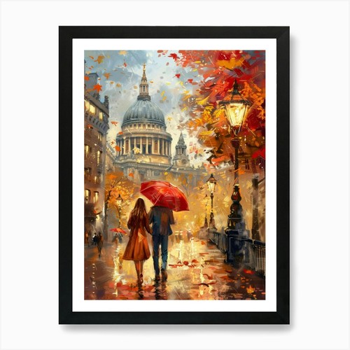 London couple art - couple, print
