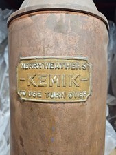 MERRYWEATHER 'KEMIK' COPPER FIRE EXTINGUISHER.