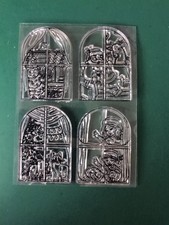 Clear Christmas Window Stamps