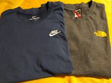 MENS NIKE AND NORTH FACE pre-loved  T-SHIRTS SIZE SMALL NAVY CHARCOAL