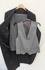 Canali Suit Mens 44 Tailcoat 3 Piece Wool Jacket Trousers W36 Smart Waistcoat