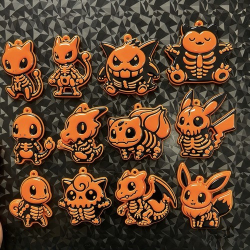 Orange printed skeleton - orange,