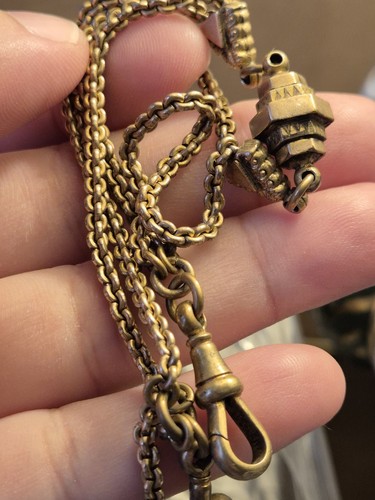 Antique victorian watch chain - watch,