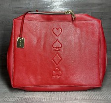 Estee Lauder Red Faux Leather