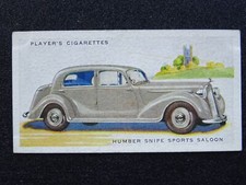 HUMBER SNIPE SPORTS SALOON Motor Cars 2nd Series by John Player 1937