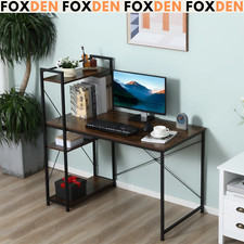 Rustic Computer Desk with Side