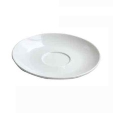 Set of 6 CHURCHILL Round White Tea Saucers 15.5cm Plate Hot Beverage Tea Coffee