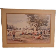 SIGNED Limited Edition, Sunday Cricket Green Print Douglas E West Home Decor Art