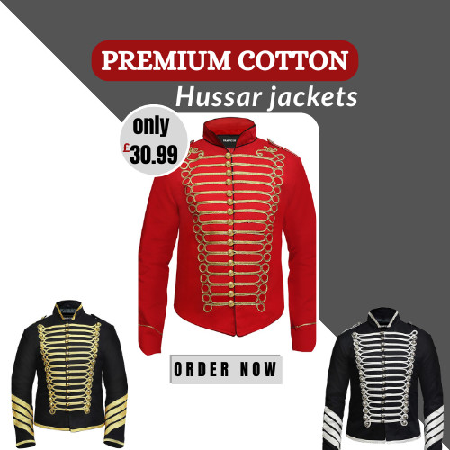 Hussar jacket mens steampunk - hussar,
