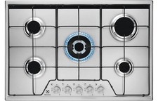 Electrolux KGS7534SX 75cm 5 Zone Stainless Steel Gas Hob 37249