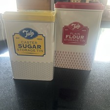 Retro Flour Sugar Storage Tin Kitchen Canister Tala Originals Self Raising 4Pcs